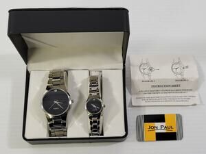 D) Jon Paul Men & Women Pair Quartz Analog Watch Set